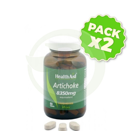 Pack 2x Alcachofera 60 Comprimidos Health Aid