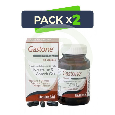 Pack 2x Gastone (Carbón Puro Activado) Health Aid