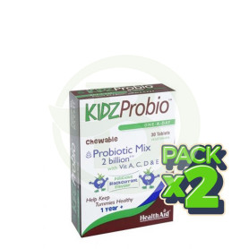 Pack 2x KidzProbio Comprimidos Masticables Health Aid