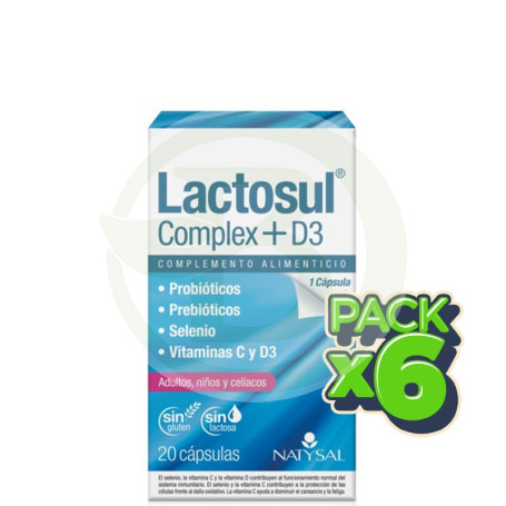 Pack 6x Lactosul Complex 20 Cápsulas Natysal