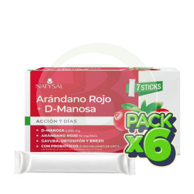 Pack 6x Arándano Rojo + D Manosa 7 Sticks Natysal