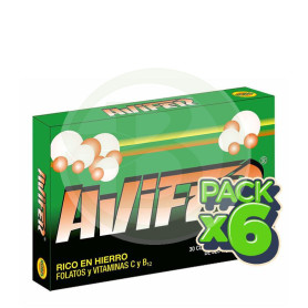 Pack 6x Avifer 30 Comprimidos Robis