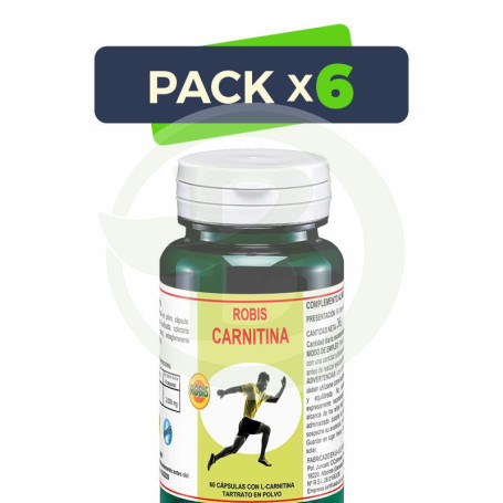 Pack 6x Robis Carnitina 60 Cápsulas Robis