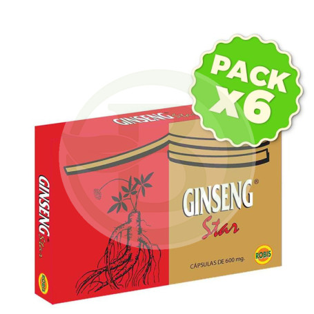 Pack 6x Ginseng Star 60 Cápsulas Robis