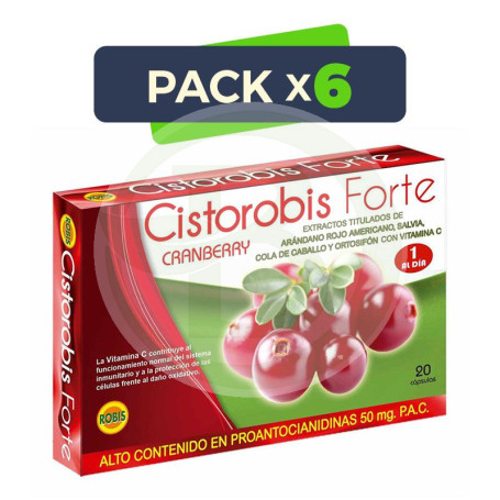 Pack 6x Cistorobis Forte 20 Cápsulas Robis