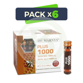 Pack 6x Jalea Real Plus 1.000Mg. 20 Viales Marnys