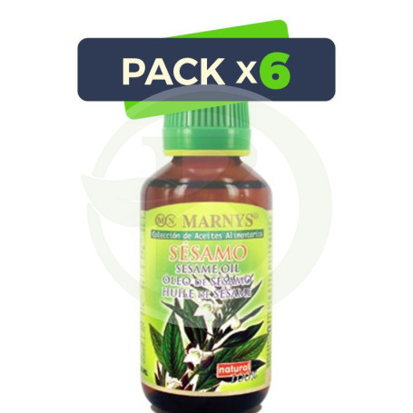 Pack 6x Aceite Alimentario de Sésamo 125Ml. Marnys