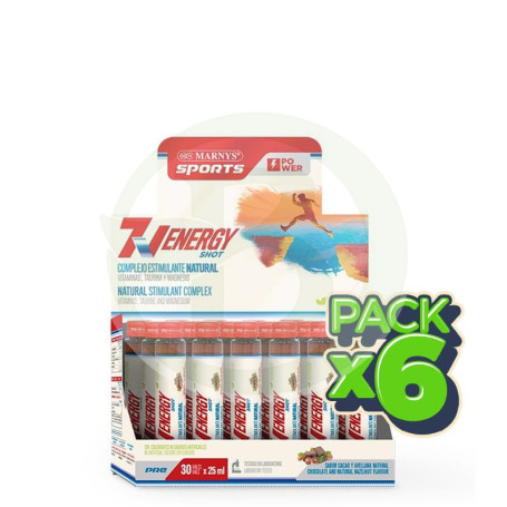Pack 6x 7V Energy Shots 30x25Ml. Marnys Sport