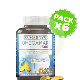 Pack 6x Omegamar 1500 60 Cápsulas Marnys