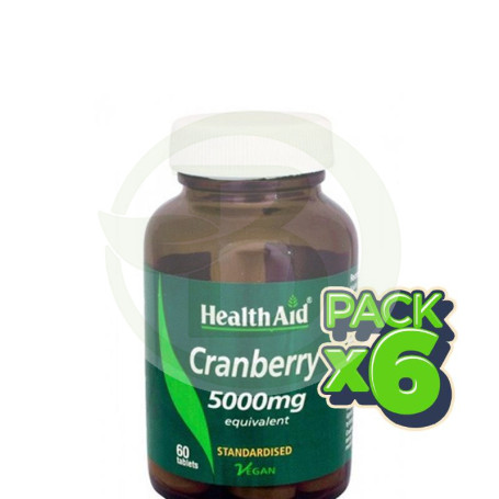 Pack 6x ARANDANO ROJO COMPRIMIDOS HEALTH AID
