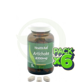 Pack 6x Alcachofera 60 Comprimidos Health Aid