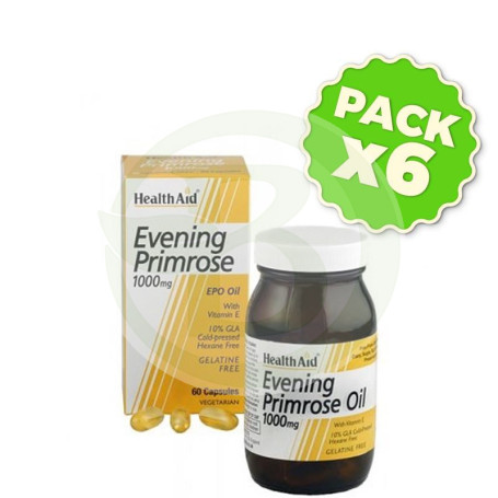Pack 6x Aceite de Onagra 1000Mg. Health Aid