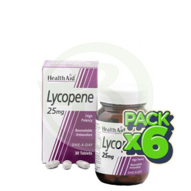 Pack 6x Licopeno 25Mg. Health Aid