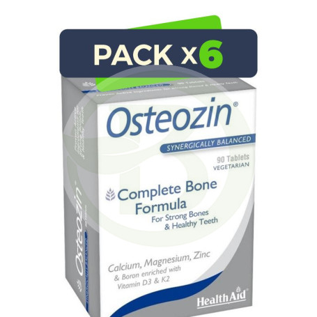 Pack 6x Osteozin 90 Comprimidos Health Aid