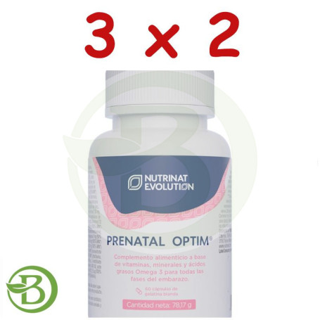 Pack 3x2 Prenatal Optim 60 Cápsulas Nutrinat Evolution