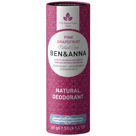 Deodorante Pink Grapefruit in Confezione di Cartone 40G Ben&Anna