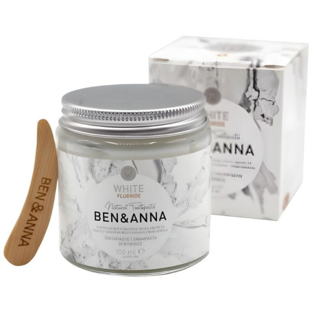 Dentifricio White con Fluoro in Vasetto Di Vetro 100Ml Ben&Anna