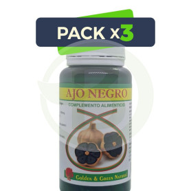 Pack 3x Ajo Negro 60 Cápsulas Golden Green