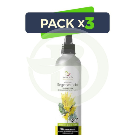 Pack 3x Champu Regenerador Anticaida 250 Ml Armonia