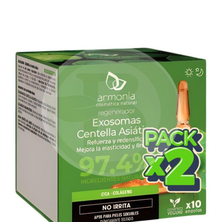 Pack 2x Exosomas De Centella Asiática 10 Ampollas Armonia