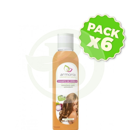 Pack 6x Champú de Cebolla No Paraben 400Ml. Armonia