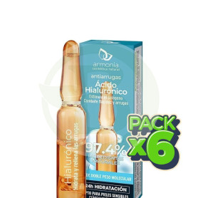 Pack 6x Ampollas Faciales Monodosis Aci. Hialuronico Antiarrugas Armonia
