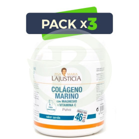 Pack 3x Colágeno Marino con Magnesio y Vitamina C Sandia 350Gr. Ana Maria Lajusticia