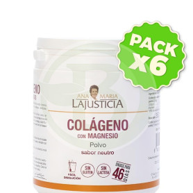 Pack 6x Colágeno con Magnesio Sabor Neutro 350G Ana María Lajusticia