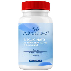 Bisglicinato di Magnesio + Vitamina B6 120 Capsule Vegetali Alternative