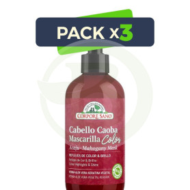 Pack 3x Mascarilla para Cabello Caoba 280Ml Corpore Sano