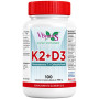 Vitamina D3+K2 Menaquinona Mk7+D3 100 Perle Vbyotics