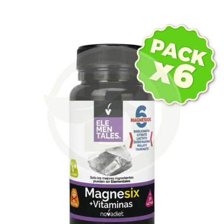 Pack 6x Magnesix 60 Comprimidos Nova Diet