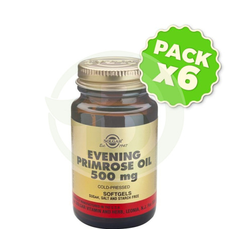 Pack 6x Aceite de Prímula Rosa 500Mg. 30 Cápsulas Solgar