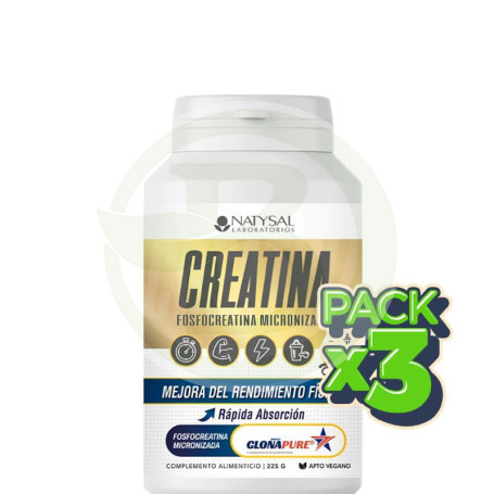 Pack 3x Creatina 225G Natysal