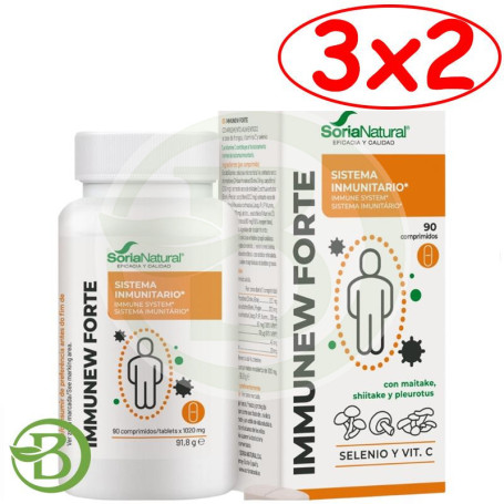 Pack 3x2 Immunew Forte 90 comprimidos Soria Natural