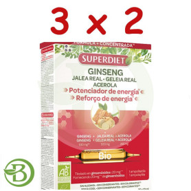 Pack 3x2 Ginseng Jalea Real Bio 20 Ampollas Superdiet