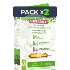 Pack 2x Protocollo di Dimagrimento Bio 3 Fasi 30 X 10Ml Superdiet