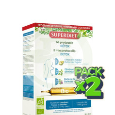 Pack 2x Protocollo Detox Bio 3 Fasi X 10 Fiale Superdiet