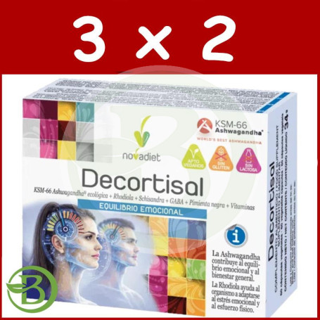 Pack 3x2 Decortisal 60 Cápsulas Novadiet