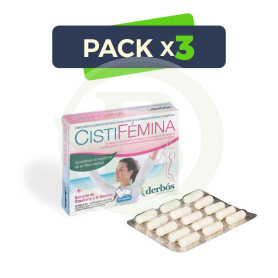 Pack 3x Cistifémina 30 Cápsulas Derbos