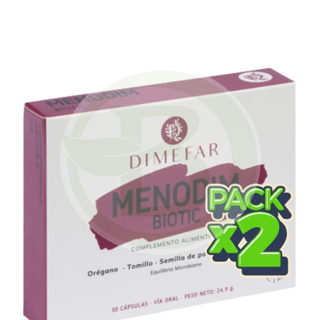 Pack 2x Menodim Biotic 30 Cápsulas Dimefar