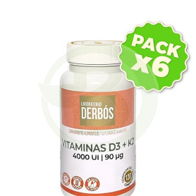 Pack 6x Vitaminas D3 + K2 4000Ui 120 Comprimidos Derbós
