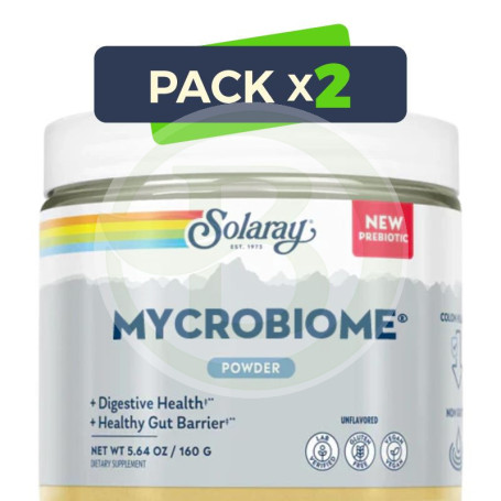 Pack 2x Mycrobiome Powder sin Sabor 160G Solaray