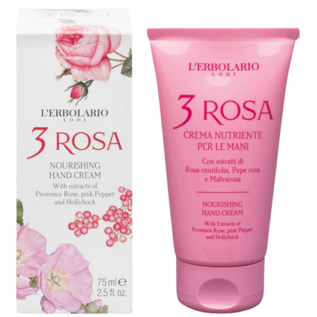 3 Rosas Crema Mani Nutriente 75Ml L`Erbolario