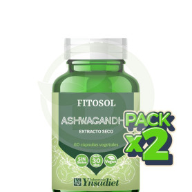 Pack 2x Fitosol Ashwagandha 60 Cápsulas Ynsadiet