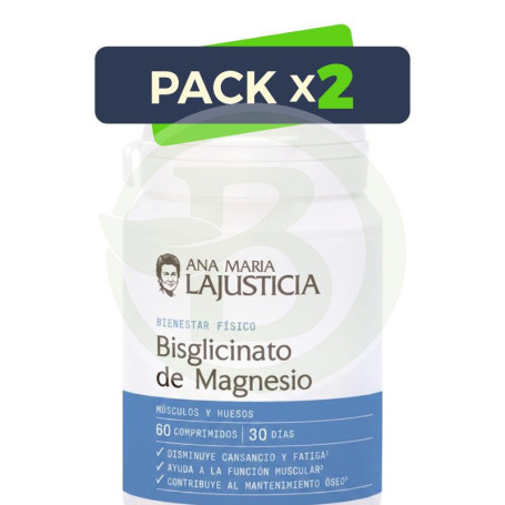 Pack 2x Bisglicinato De Magnesio 60 Comprimidos Ana María Lajusticia