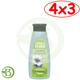 Pack 4x3 Champú Anticaspa con Capuchina Linea Verde