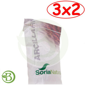 Pack 3x2 Arcilla Roja Textura Fina 1kg Soria Natural