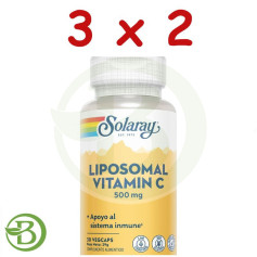 Pack 3x2 Liposomal Vitamin C 500Mg 30 Capsule Vegetali Solaray