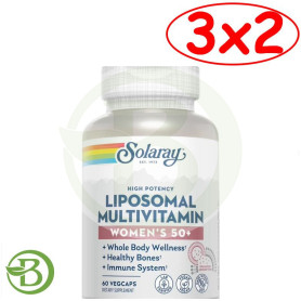 Pack 3x2 Multivitamínico Liposomal para Mujeres +50 60 Cápsulas Solaray